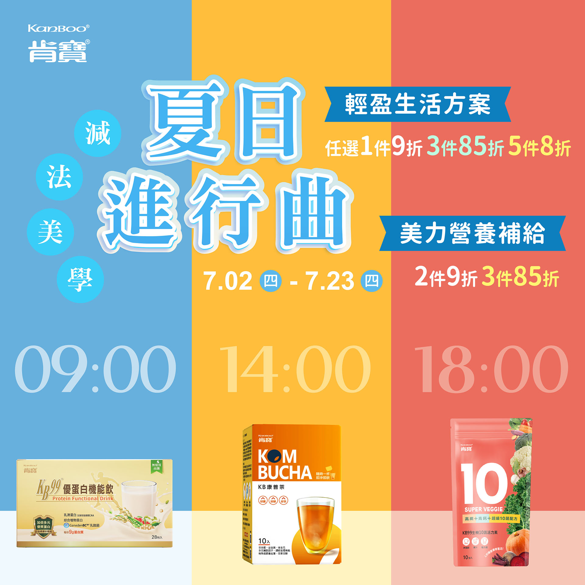 【肯寶夏日進行曲丨減法美學】迎接盛夏,健康有訣竅~商品任選8折起!